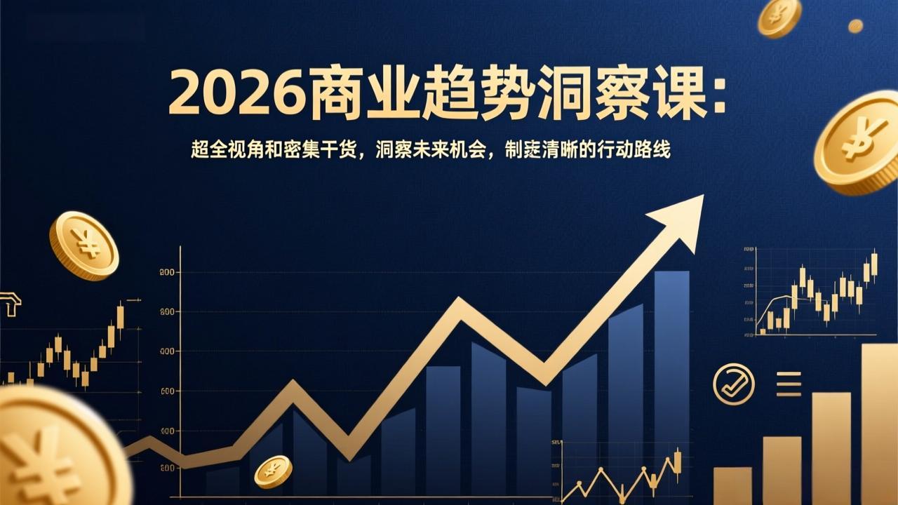 2026商业趋势洞察课：超全视角和密集干货，洞察未来机会，制定清晰的行动路线-Ai创业网