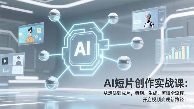 AI短片创作实战课：从想法到成片，策划、生成、剪辑全流程，开启视频变现新路径！-Ai创业网