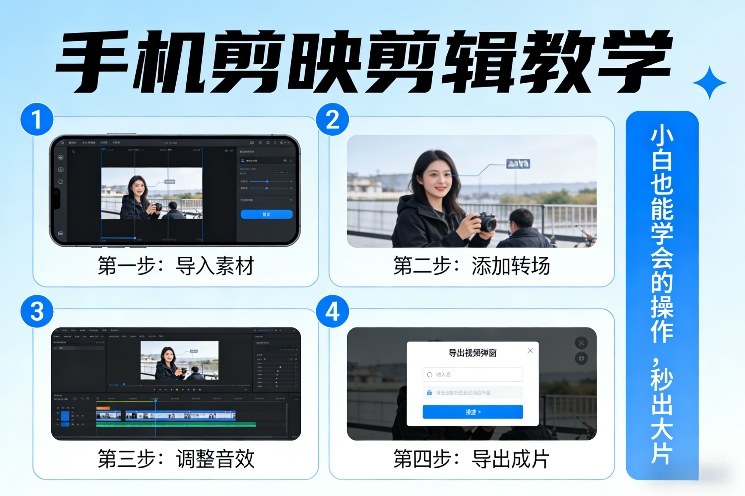 手机剪映剪辑教学，小白也能学会的操作，秒出大片-Ai创业网