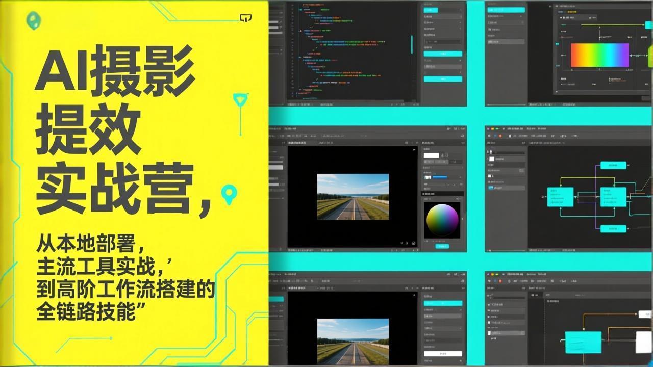 AI+摄影提效实战营，从本地部署，主流工具实战，到高阶工作流搭建的全链路技能-Ai创业网