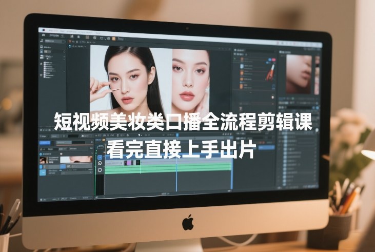 短视频美妆类口播全流程剪辑课，看完直接上手出片-Ai创业网