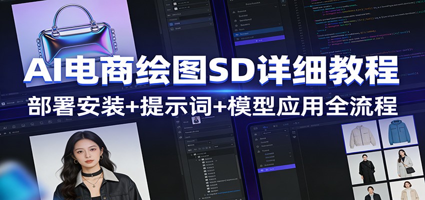 AI电商绘图SD详细教程：部署安装+提示词+模型应用全流程-Ai创业网