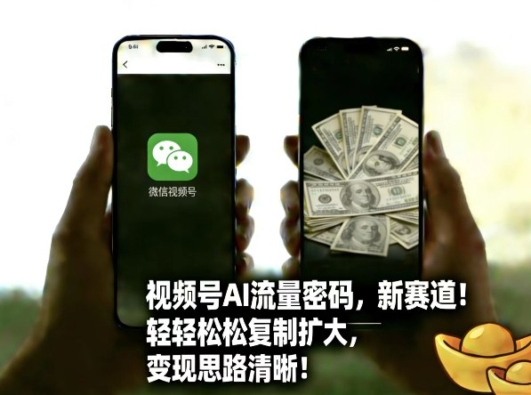 视频号AI流量密码新赛道，轻轻松松复制扩大，变现思路清晰-Ai创业网