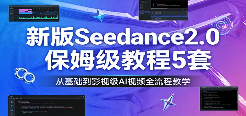 新版Seedance2.0保姆级教程5套：从基础到影视级AI视频全流程教学-Ai创业网