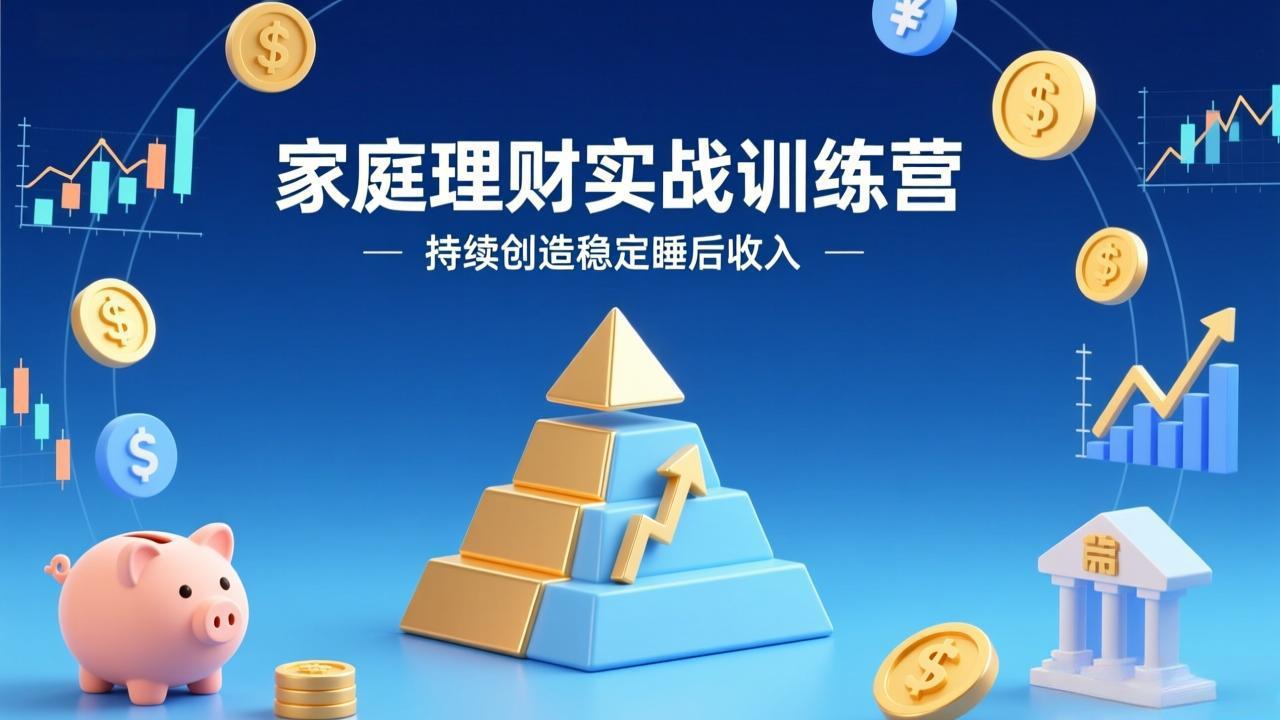 家庭理财实战训练营：从0到1建体系，三阶进阶层层递进，助你持续创造稳定睡后收入-Ai创业网