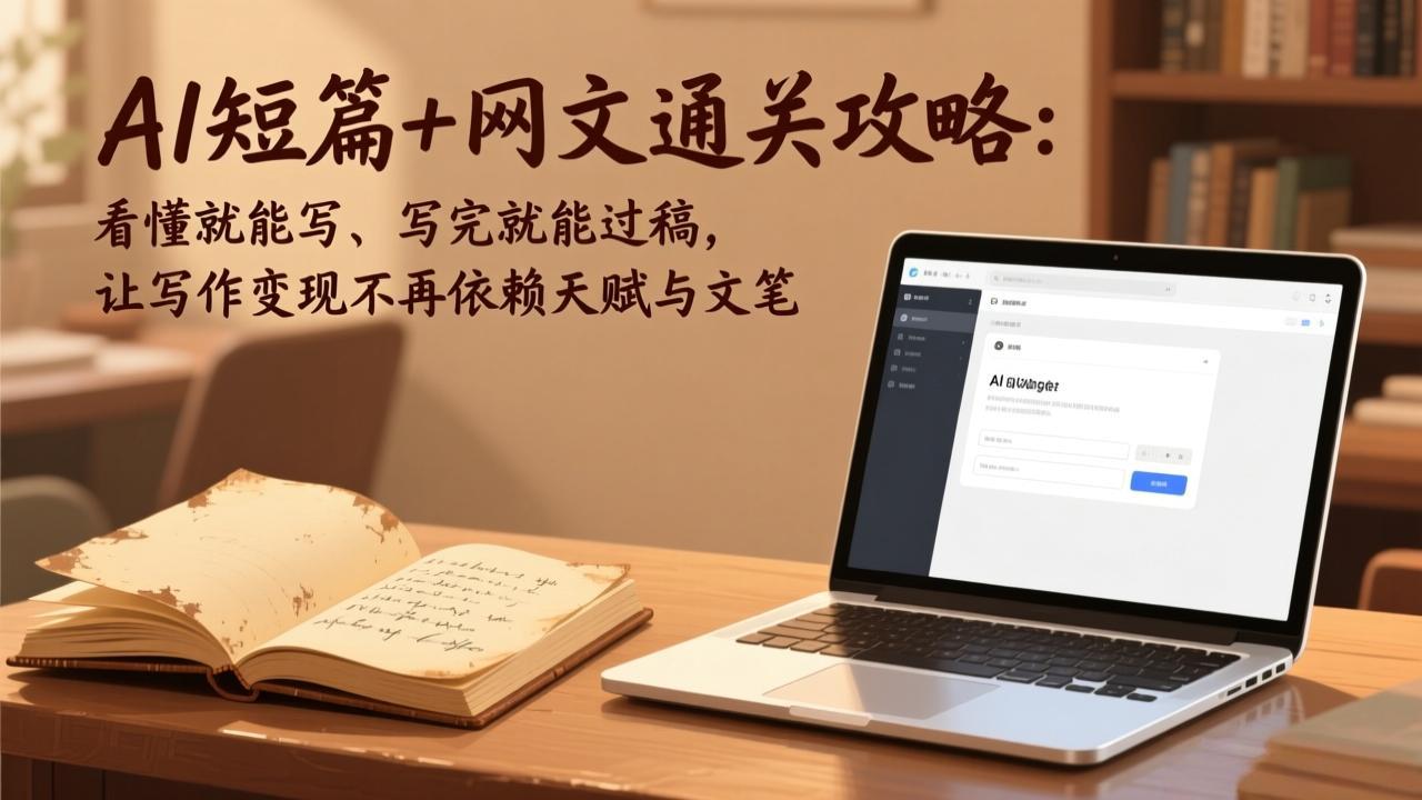 AI短篇+网文通关攻略：看懂就能写、写完就能过稿，让写作变现不再依赖天赋与文笔-Ai创业网