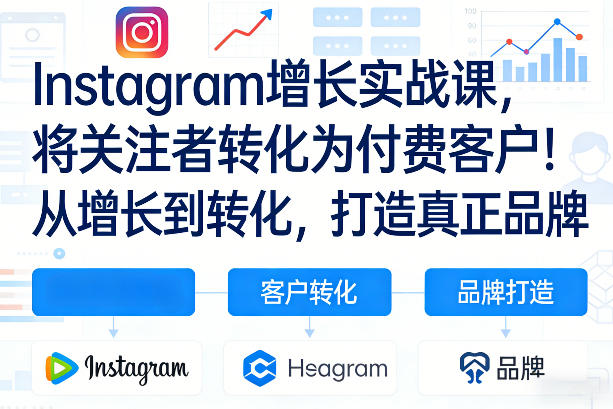 Instagram增长实战课，将关注者转化为付费客户！从增长到转化，打造真正品牌(双语字幕)-Ai创业网