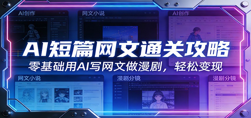 AI短篇网文通关攻略：零基础用AI写网文做漫剧，轻松变现-Ai创业网