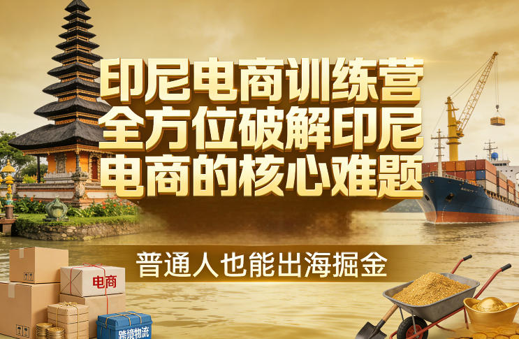印尼电商训练营，全方位破解印尼电商的核心难题，普通人也能出海掘金-Ai创业网