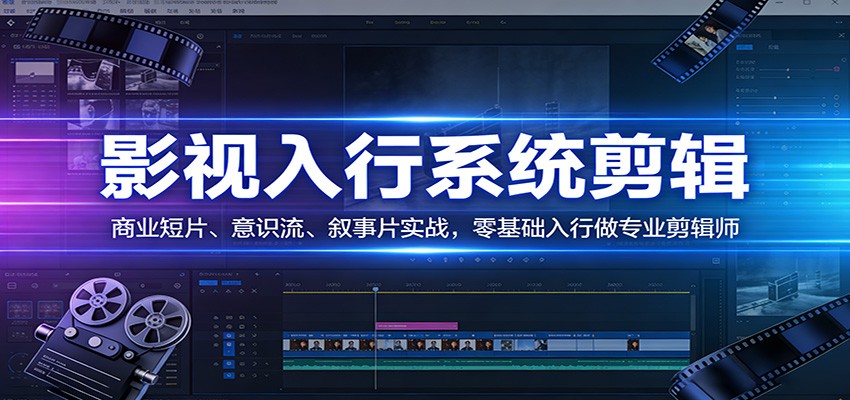 影视系统剪辑，商业短片、意识流、叙事片实战，零基础入行做专业剪辑师-Ai创业网