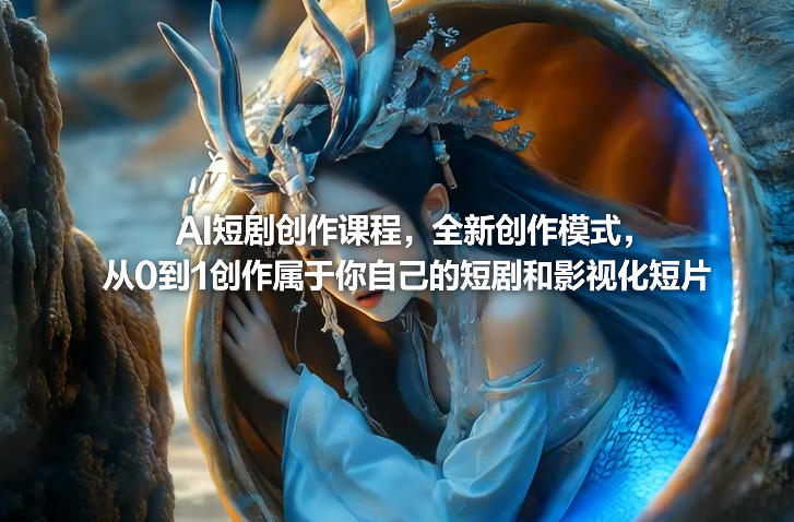 AI短剧创作课程，全新创作模式，从0到1创作属于你自己的短剧和影视化短片-Ai创业网