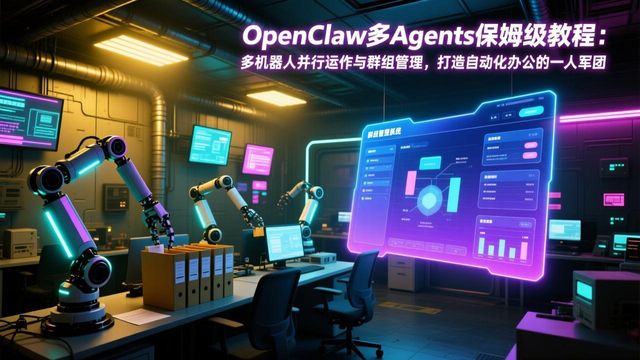 OpenClaw多Agents保姆级教程：多机器人并行运作与群组管理，打造自动化办公的一人军团-Ai创业网