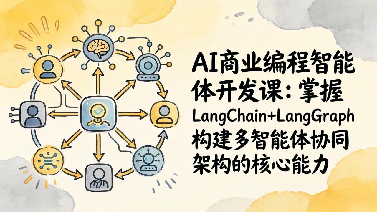 AI商业编程智能体开发课：掌握LangChain+LangGraph构建多智能体协同架构的核心能力-Ai创业网