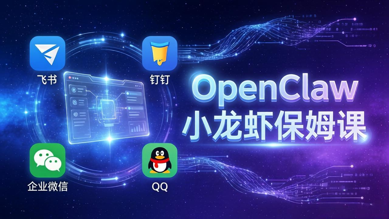 OpenClaw小龙虾保姆课： Windows/macOS/Linux/Docker全系统安装，飞书+钉钉+企业微信+QQ 全接入-Ai创业网