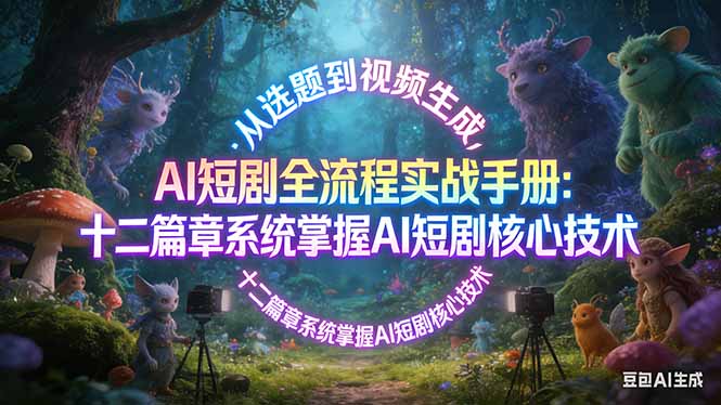 AI 短剧全流程实战手册：从选题到视频生成，十二篇章系统掌握 AI 短剧核心技术-Ai创业网