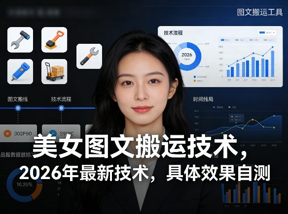 美女图文搬运技术，2026年最新技术，具体效果自测-Ai创业网