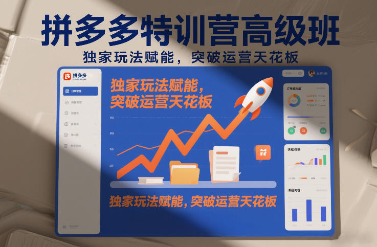 拼多多特训营高阶班，独家玩法赋能，突破运营天花板(更新26年3月19日)-Ai创业网