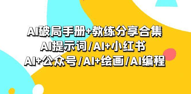 (9351期)AI破局手册+教练分享合集：AI提示词/AI+小红书 /AI+公众号/AI+绘画/AI编程-Ai创业网