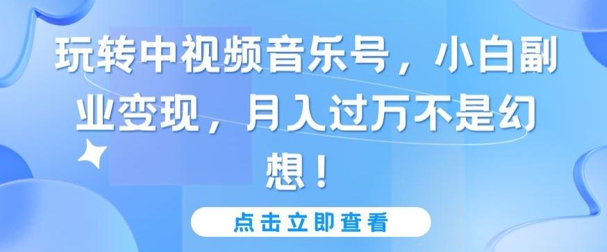 玩转中视频音乐号，小白副业变现，月入过万不是幻想【揭秘】-Ai创业网