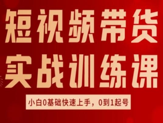 短视频带货实战训练课，好物分享实操，小白0基础快速上手，0到1起号-Ai创业网