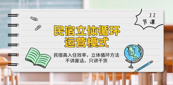 民宿 立体循环运营模式：民宿高入住效率，立体循环方法，只讲干货(32节-Ai创业网