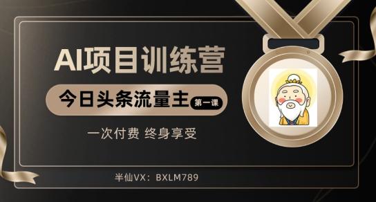 AI项目系列训练营（公众号流量主与今日头条篇）【揭秘】-Ai创业网