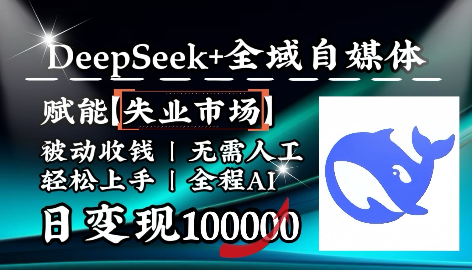 降维打击，DeepSeek+失业市场，全自动操作，结合人人刚需，单月利润轻松破100000＋-Ai创业网