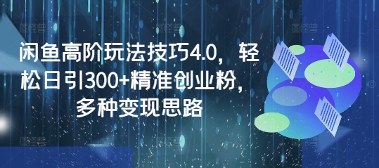 闲鱼高阶玩法技巧4.0，轻松日引300+精准创业粉，多种变现思路-Ai创业网
