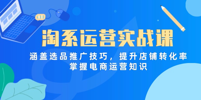淘系运营实战课，涵盖选品推广技巧，提升店铺转化率，掌握电商运营知识-Ai创业网
