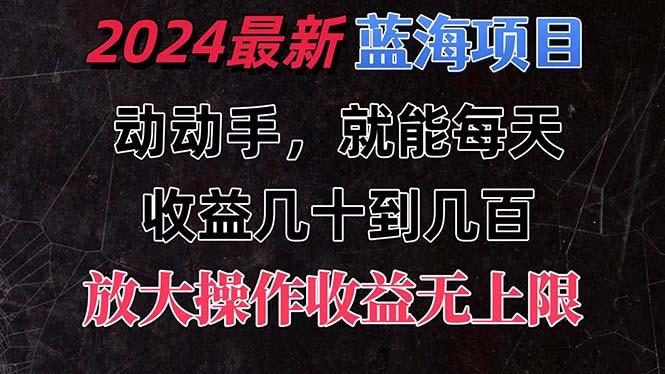 有手就行的2024全新蓝海项目，每天1小时收益几十到几百，可放大操作收…-Ai创业网