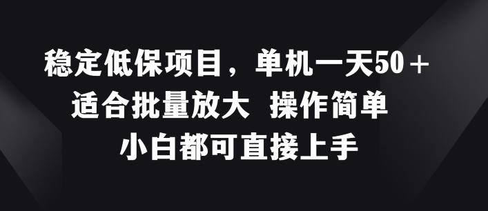 稳定低保项目，单机一天50+适合批量放大 操作简单 小白都可直接上手【揭秘】-Ai创业网