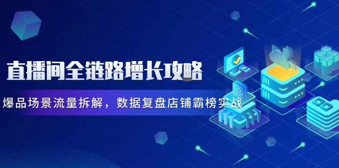 直播间全链路增长攻略，爆品场景流量拆解，数据复盘店铺霸榜实战-Ai创业网