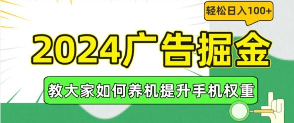 2024广告掘金，教大家如何养机提升手机权重，轻松日入100+【揭秘】-Ai创业网