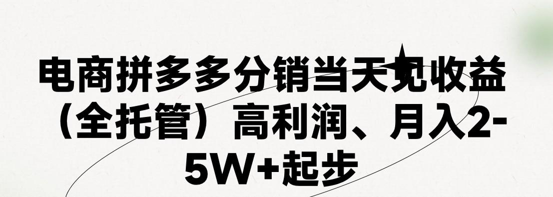最新拼多多优质项目小白福利，两天销量过百单，不收费、老运营代操作-Ai创业网
