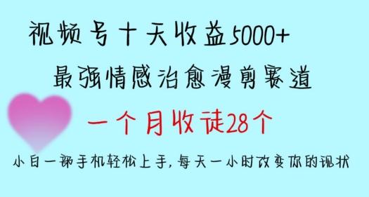 十天收益5000+，多平台捞金，视频号情感治愈漫剪，一个月收徒28个，小白一部手机轻松上手【揭秘】-Ai创业网