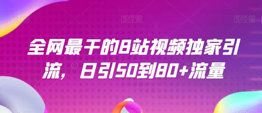 全网最干的B站视频独家引流，日引50到80+流量【揭秘】-Ai创业网