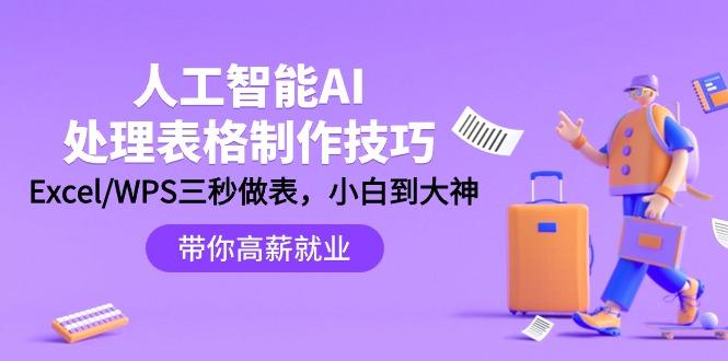 (9459期)人工智能-AI处理表格制作技巧：Excel/WPS三秒做表，大神到小白-Ai创业网