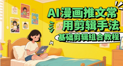 AI漫画推文常用剪辑手法，基础剪辑组合教程-Ai创业网