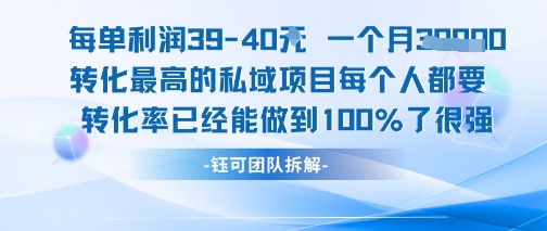每单利润40一个月7k+转化最高的私域项目，每个人都要的产品转化率已经能做到100%-Ai创业网