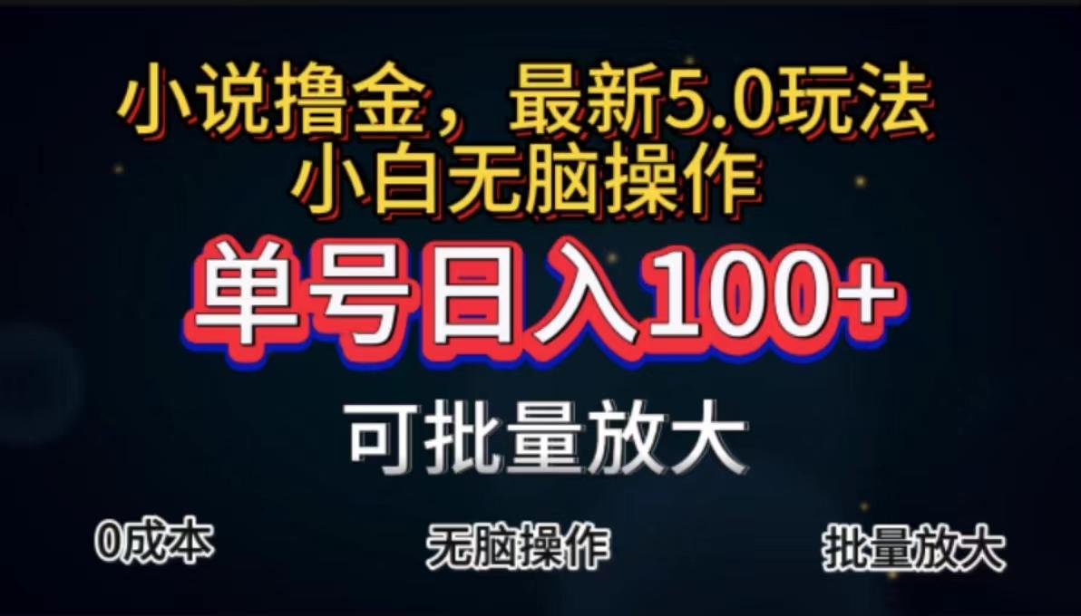 全自动小说撸金，单号日入100+小白轻松上手，无脑操作-Ai创业网