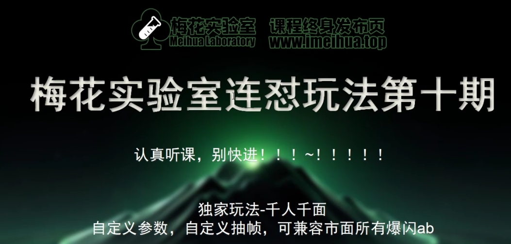 梅花实验室社群专享课视频号连怼玩法第十期课程+第二部分-FF助手全新高自由万能爆闪AB处理-Ai创业网