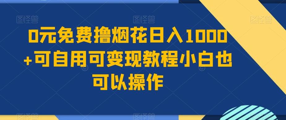 0元免费撸烟花日入1000+可自用可变现教程小白也可以操作，永久免费更新链接-Ai创业网