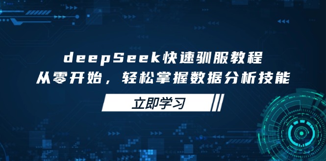 deepSeek快速驯服教程，从零开始，轻松掌握数据分析技能-Ai创业网