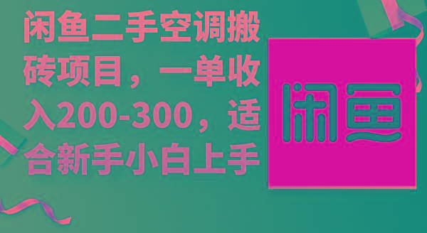 (9539期)闲鱼二手空调搬砖项目，一单收入200-300，适合新手小白上手-Ai创业网