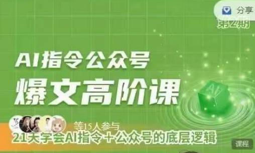 Ai指令公众号高阶课，学会ai指令+公众号的底层逻辑-Ai创业网