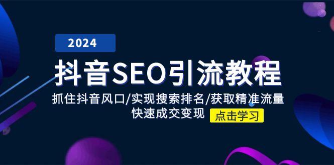 抖音 SEO引流教程：抓住抖音风口/实现搜索排名/获取精准流量/快速成交变现-Ai创业网