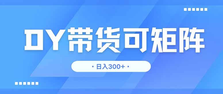 DY带货，日入300＋矩阵无上限-Ai创业网