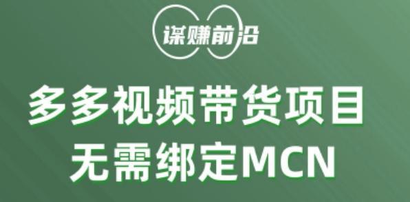多多视频带货个人版 ，无需绑定mcn，简单操作月入3000+-Ai创业网