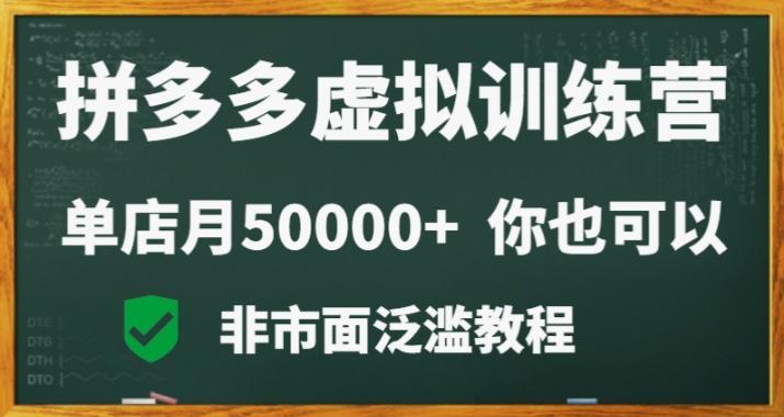 拼多多虚拟电商训练营月入30000+你也行，暴利稳定长久，副业首选-Ai创业网