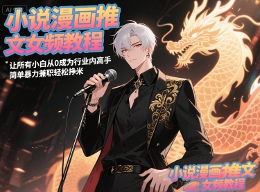 小说漫画推文女频教程，让所有小白从0成为行业内高手，简单暴力兼职轻松挣米-Ai创业网